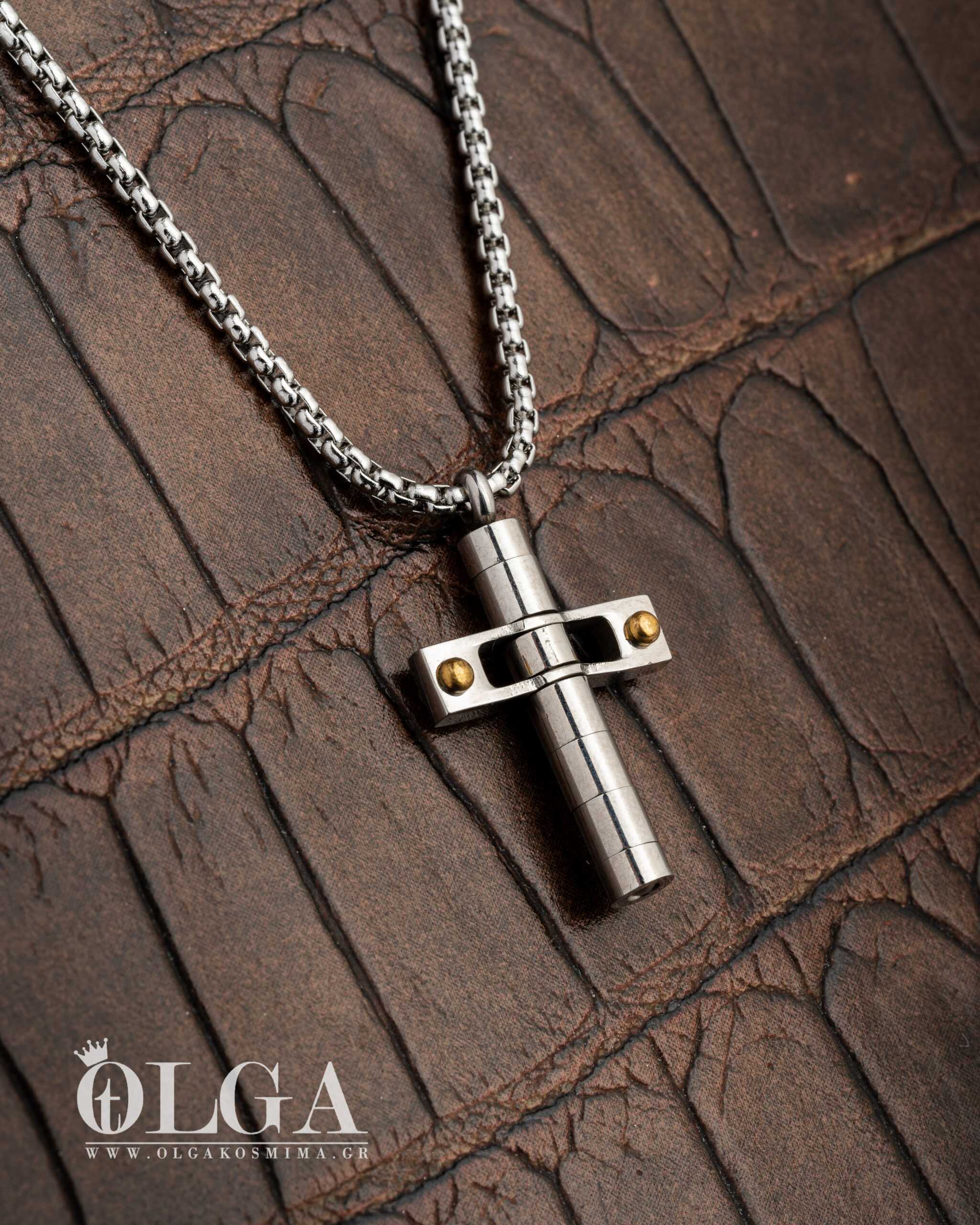 Σταυρός Από Ατσάλι Με Εναλλακτικό Design (Silver)