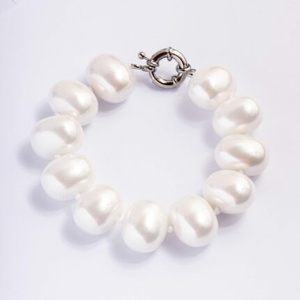 Γυναικείο Βραχιόλι Ασήμι 925 Με White Murano ΚΩΔ 6030 Olga Kosmima