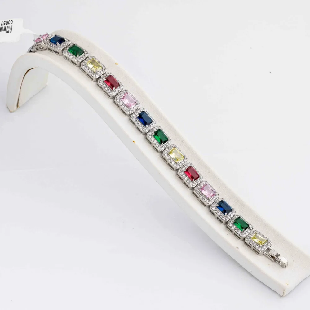 Tennis Bracelet Multicolor Sapphire S/ Silver 925 ΚΩΔ 6013 Olga Kosmima - Image 1