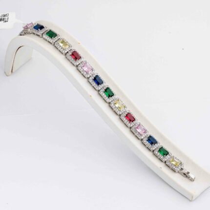 Tennis Bracelet Multicolor Sapphire S/ Silver 925 ΚΩΔ 6013 Olga Kosmima