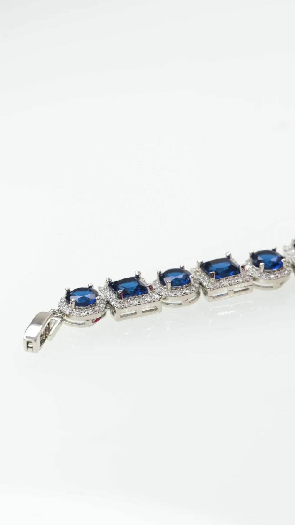 Tennis Bracelet Blue Sapphire S/ Silver 925 ΚΩΔ 6040 Olga Kosmima - Image 3