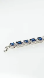 Tennis Bracelet Blue Sapphire S/ Silver 925 ΚΩΔ 6040 Olga Kosmima - Image 3