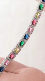 Tennis Bracelet Multicolor Sapphire S/ Silver 925 ΚΩΔ 6013 Olga Kosmima - Image 4