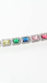 Tennis Bracelet Multicolor Sapphire S/ Silver 925 ΚΩΔ 6013 Olga Kosmima - Image 5