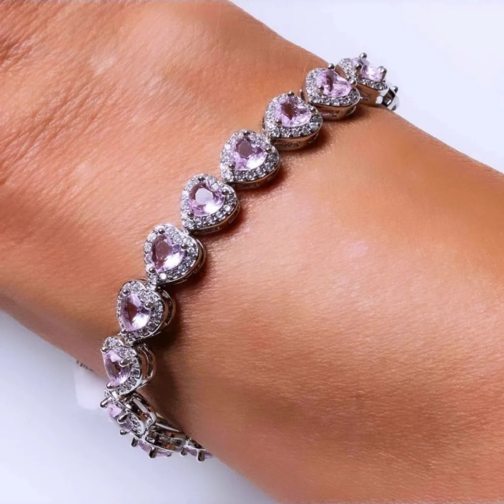 Tennis Bracelet Baby Pink Sapphire S/ Silver 925 ΚΩΔ 6009 Olga Kosmima - Image 6