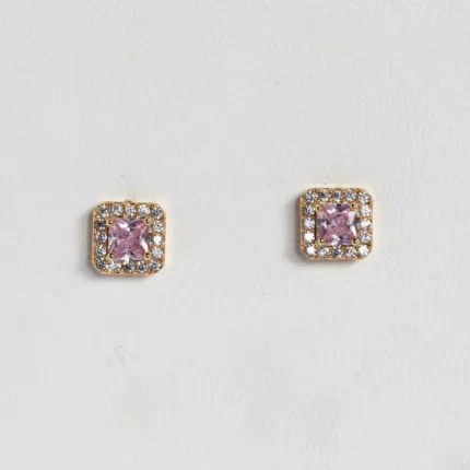 Λαμπερά Σκουλαρίκια Gold 24K Silver 925 Με Ζιργκόν ΚΩΔ 1038 Olga Kosmima
