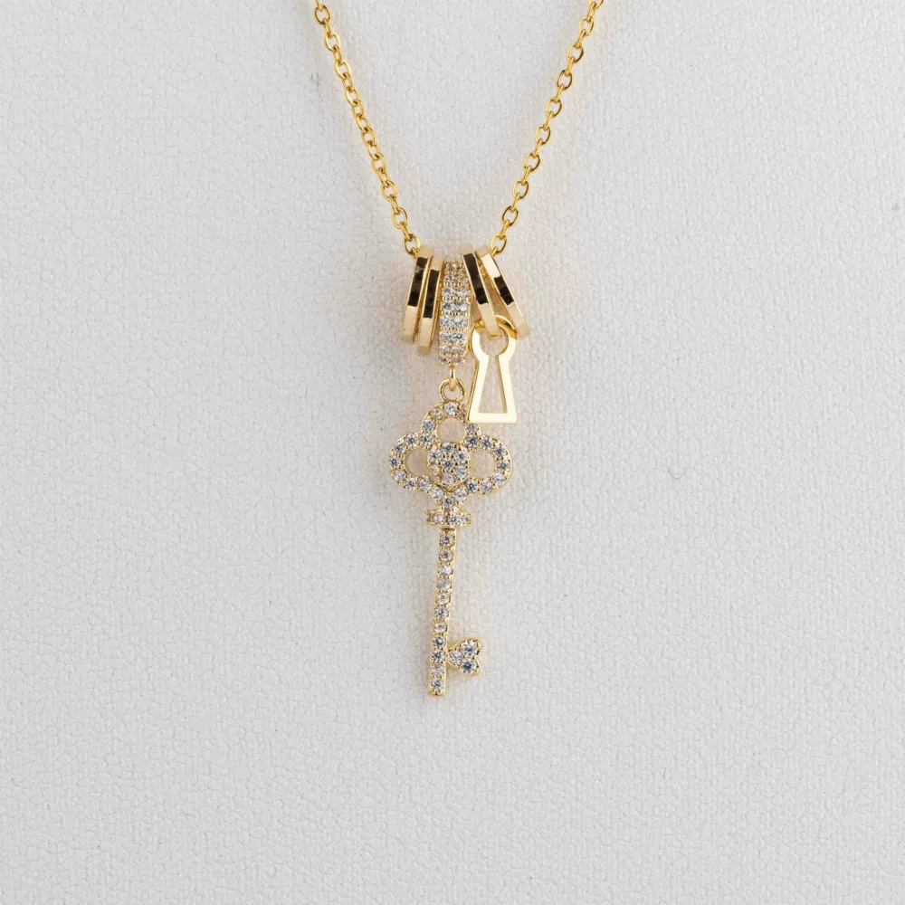 Necklace Key To Happiness Gold 18Κ ΚΩΔ 4041 Olga Kosmima - Image 1