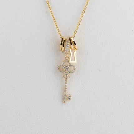 Necklace Key To Happiness Gold 18Κ ΚΩΔ 4041 Olga Kosmima