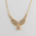 Necklace Small Angel Wings Gold S/Silver 18Κ ΚΩΔ 4043 Olga Kosmima