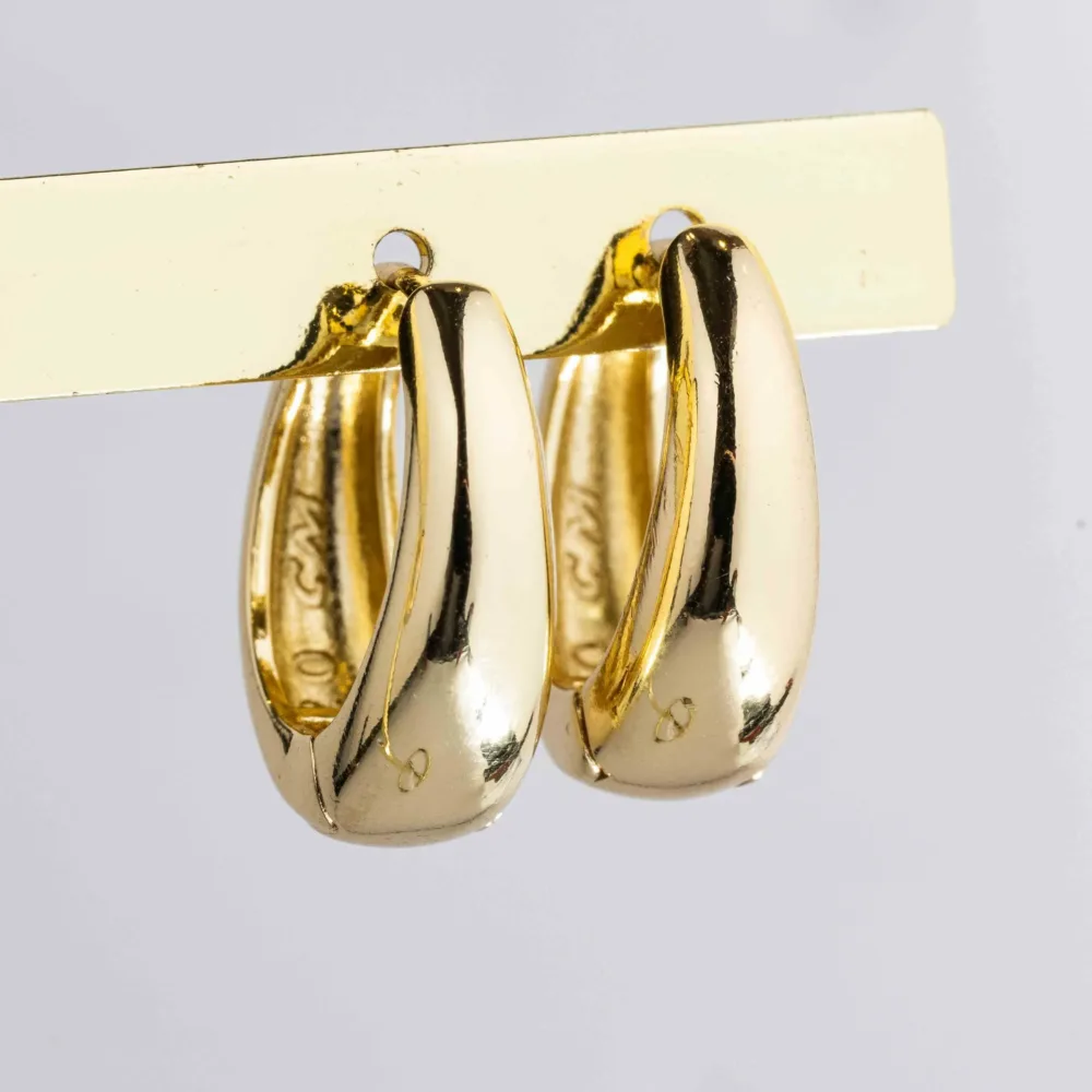 Κομψά Σκουλαρίκια Hoop S/ Steel ΚΩΔ 1146 Olga Kosmima - Image 1