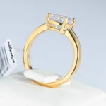 White Zircon Solitaire Golden Ring ΚΩΔ 2001 Olga Kosmima - Image 2