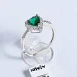 Rhodium Ring Heart of the Green Ocean ΚΩΔ 2000 Olga Kosmima - Image 2