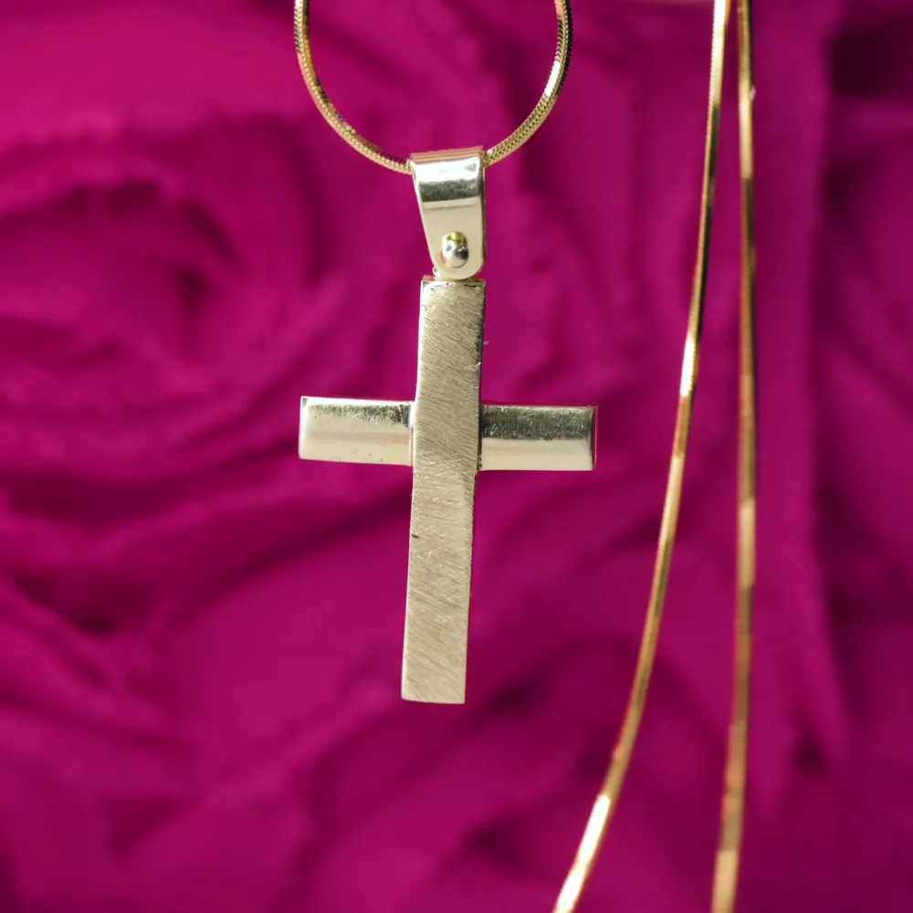 Σταυρός Gold Silver 18K Zircon ΚΩΔ 5077 Olga Kosmima - Image 1