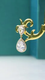 Σετ Double Drop Earrings White Sapphire Gold S/ Silver 18K & Tennis Bracelet White Sapphire Gold S/ Silver 18K ΚΩΔ 9001 Olga Kosmima - Image 3