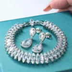 Σετ Double Drop Earrings White Sapphire S/ Silver 925 & Tennis Bracelet White Sapphire S/ Silver 925 ΚΩΔ 9004 Olga Kosmima