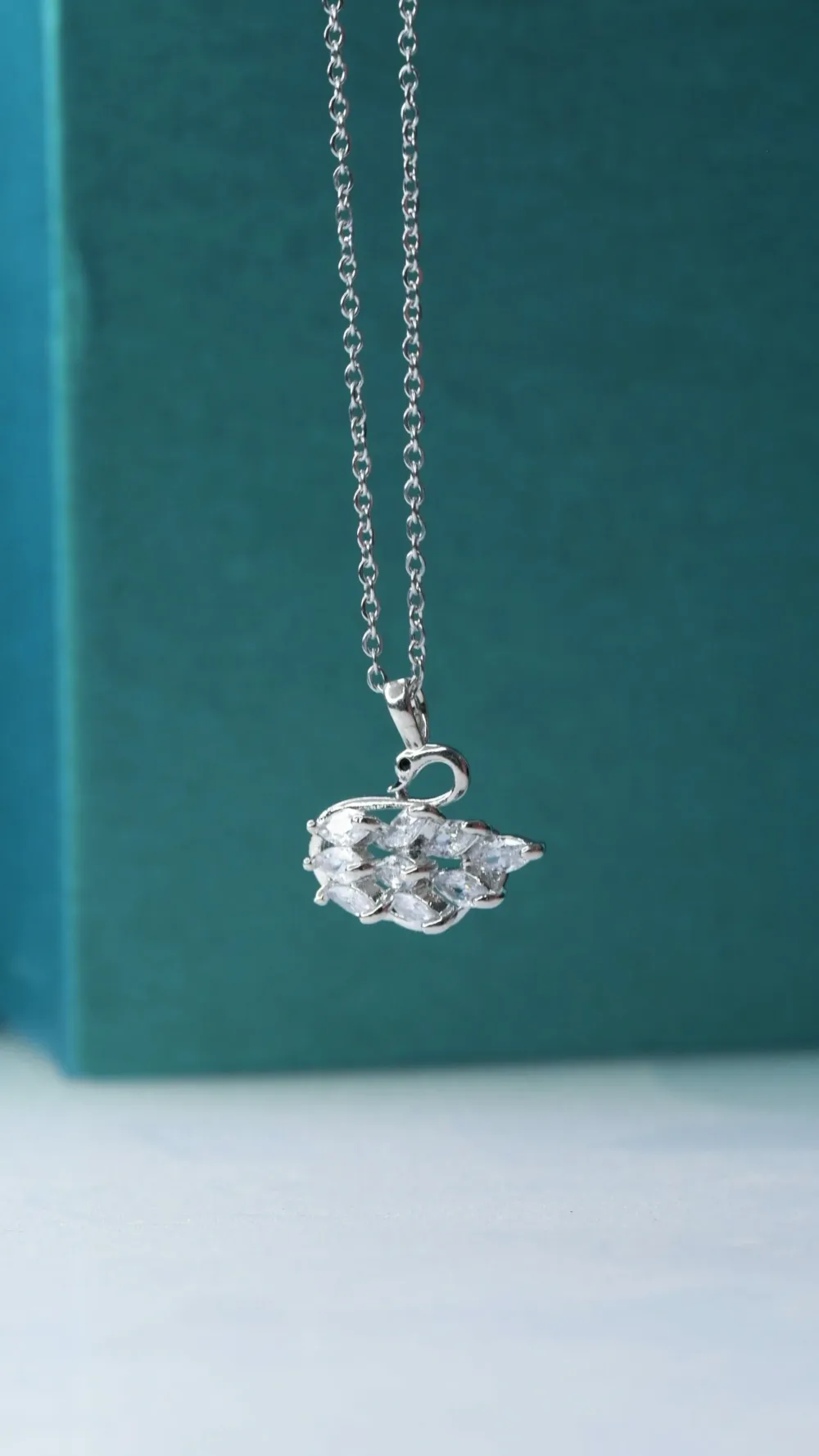 Swan Necklace S/ Silver ΚΩΔ 4072 Olga Kosmima - Image 4