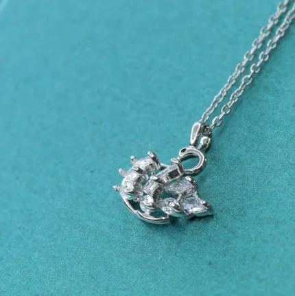 Swan Necklace S/ Silver ΚΩΔ 4072 Olga Kosmima