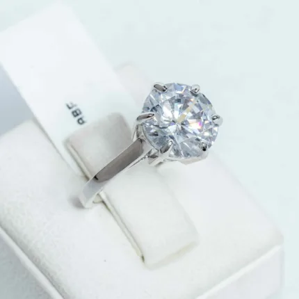 White Sapphire Brilliant Cut Ring S/ Silver ΚΩΔ 2803 OlgaKosmima