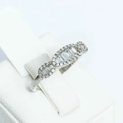 White Sapphire Ring Baguette Cut Zirgon S/ Silver ΚΩΔ 2802 OlgaKosmima