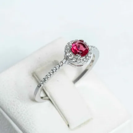 Ruby Halo Ring S/ Silver ΚΩΔ 2526 OlgaKosmima