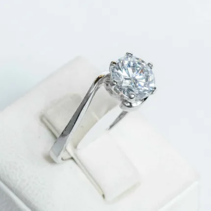 White Sapphire Ring Brilliant Cut S/ Silver ΚΩΔ 2520 OlgaKosmima