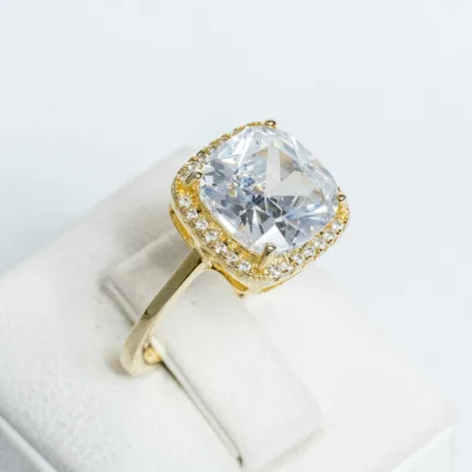Golden Ring White Sapphire S/ Silver ΚΩΔ 2512 OlgaKosmima