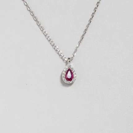 Ruby Drop Pendant S/ Silver ΚΩΔ 4406 OlgaKosmima