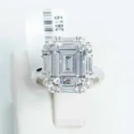 Emerald Cut White Sapphire Ring S/ Silver ΚΩΔ 2825 OlgaKosmima - Image 2
