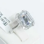 Emerald Cut White Sapphire Ring S/ Silver ΚΩΔ 2825 OlgaKosmima