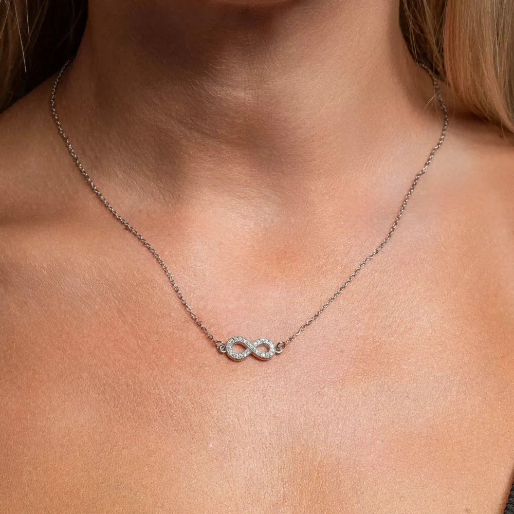 Infinity Necklace S/ Silver ΚΩΔ 4071 Olga Kosmima - Image 2