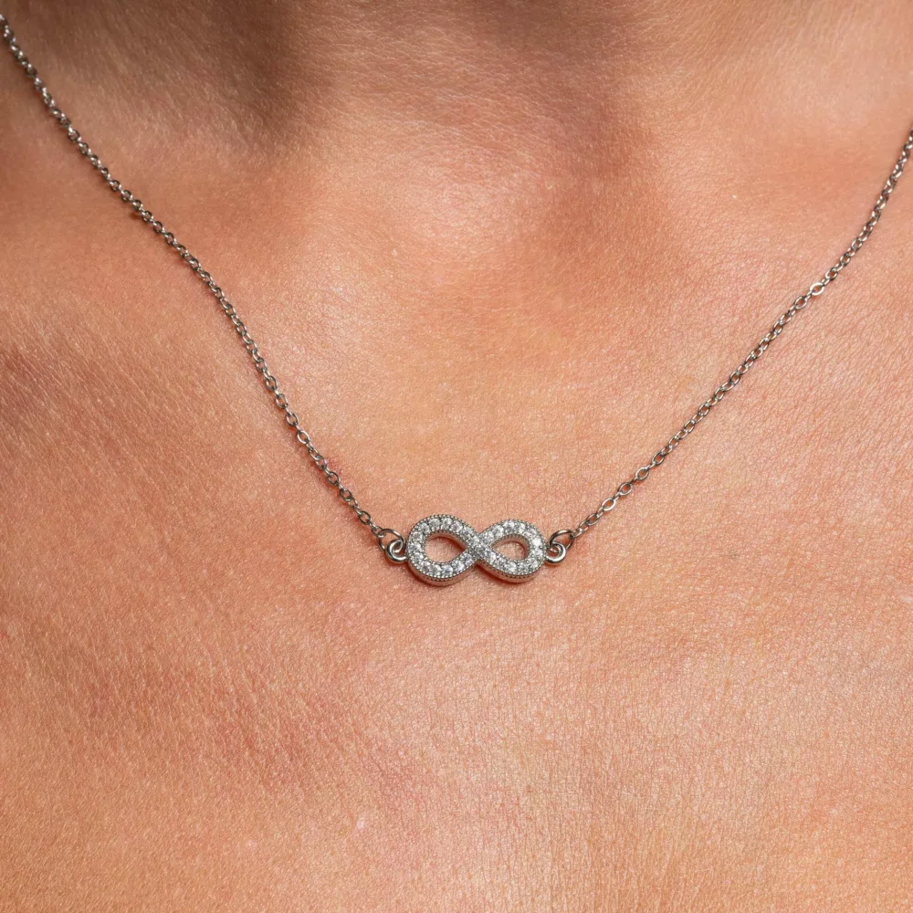 Infinity Necklace S/ Silver ΚΩΔ 4071 Olga Kosmima - Image 3