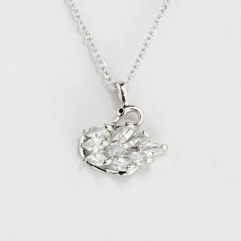 Swan Necklace S/ Silver ΚΩΔ 4072 Olga Kosmima - Image 5