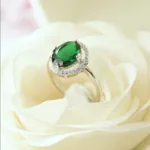 Green Emerald Oval Cut Ring S/ Silver ΚΩΔ 2543 OlgaKosmima - Image 3