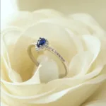 Blue Sapphire Drop Ring S/ Silver ΚΩΔ 2501 OlgaKosmima - Image 4