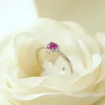 Fuchsia Halo Ring S/ Silver ΚΩΔ 2516 OlgaKosmima - Image 3