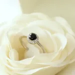 Black Onyx Halo Ring S/ Silver ΚΩΔ 2528 OlgaKosmima - Image 3