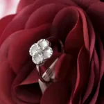 Silver Clover Ring White Sapphire S/ Silver ΚΩΔ 2510 OlgaKosmima - Image 5