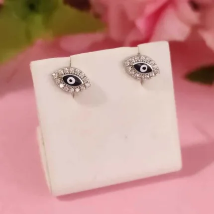 Σκουλαρίκια Silver 925 Ματάκι Zircon ΚΩΔ 1087 Olga Kosmima