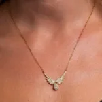 Necklace Small Angel Wings Gold S/Silver 18Κ ΚΩΔ 4043 Olga Kosmima - Image 2