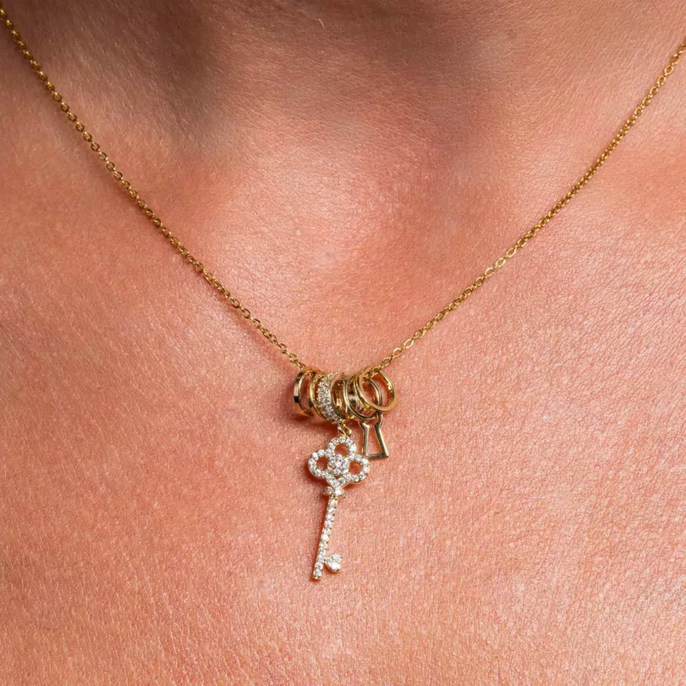 Necklace Key To Happiness Gold 18Κ ΚΩΔ 4041 Olga Kosmima - Image 2