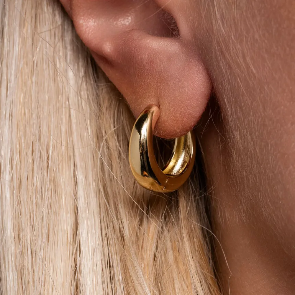 Κομψά Σκουλαρίκια Hoop S/ Steel ΚΩΔ 1146 Olga Kosmima - Image 2