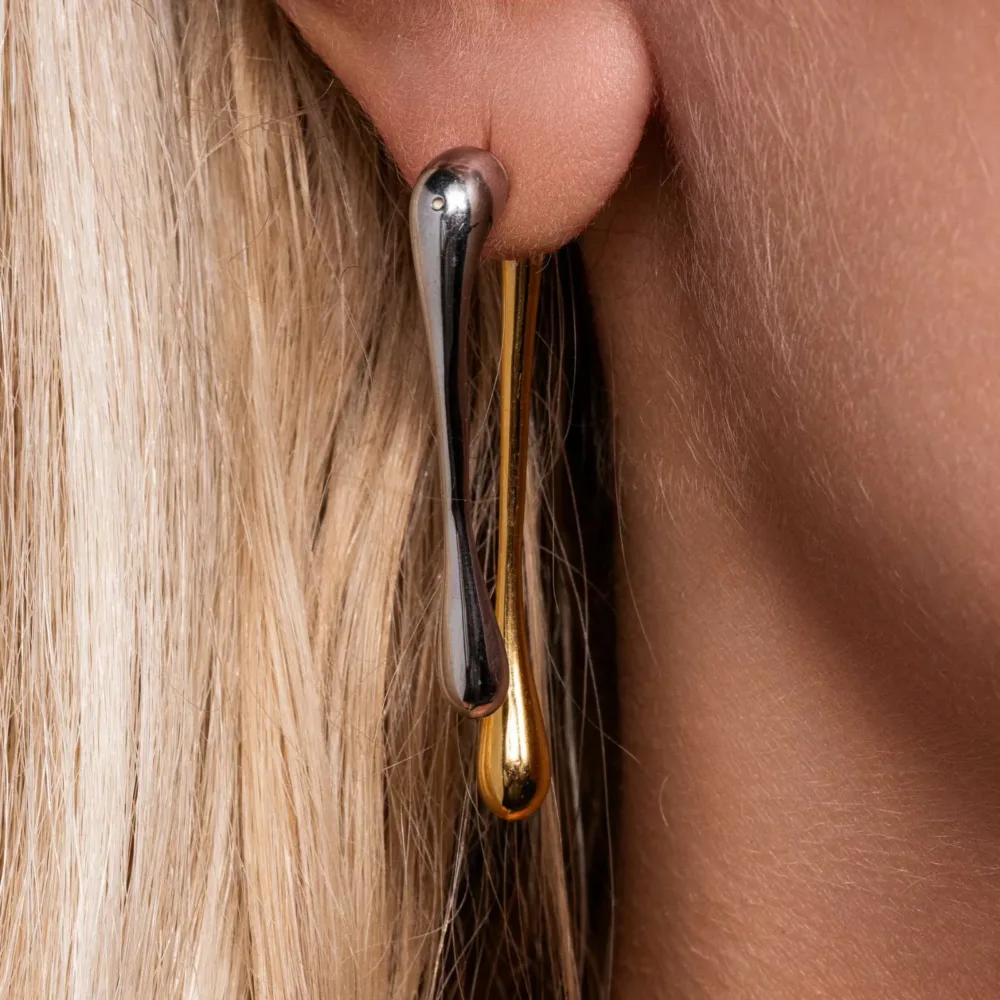 Σκουλαρίκια Hoop από Ατσάλι S/ Steel ΚΩΔ 1138 Olga Kosmima - Image 2